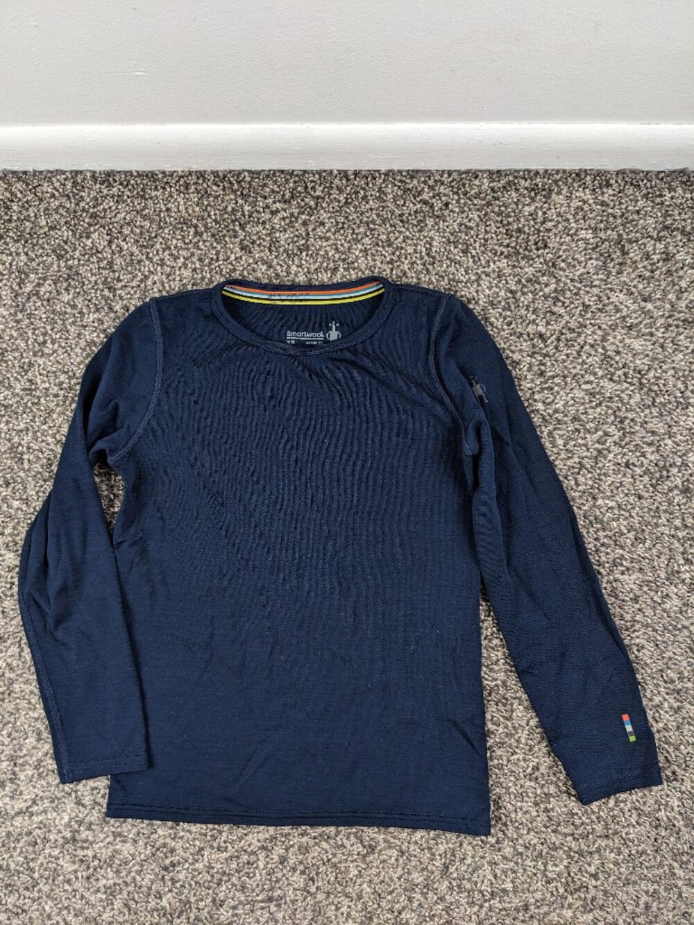 Smartwool Kid's Classic Thermal Merino 250 Crew Shirt Base Layer Blue Size XS